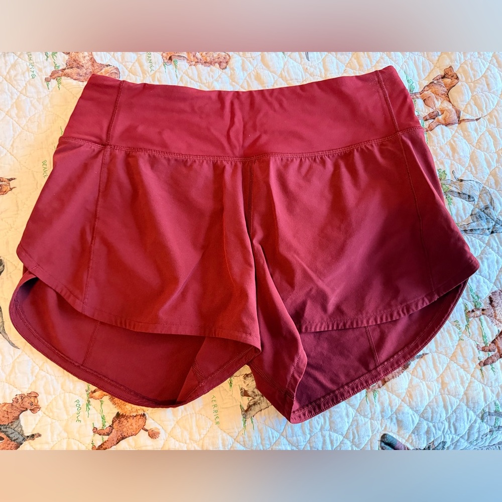 Lululemon Athletica Red Athletic Shorts